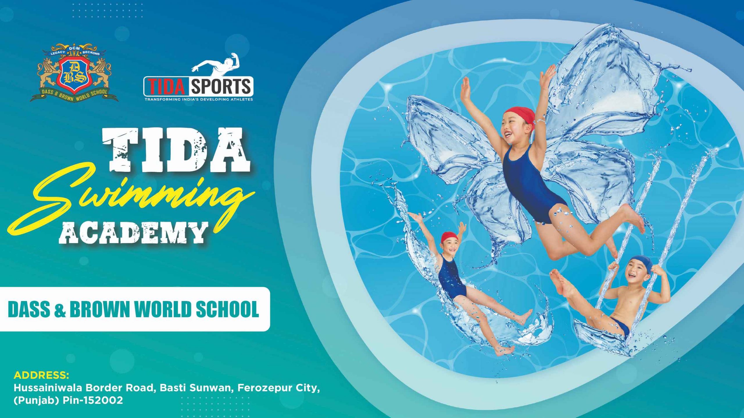 TIDA Swimming Academy, Dass & Brown World School, Ferozpur